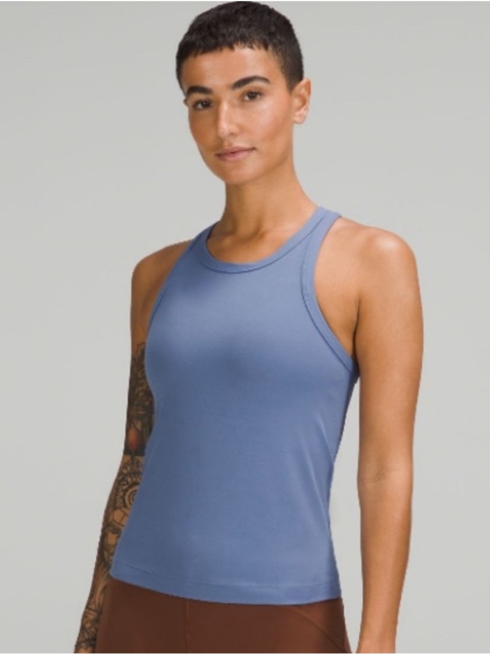 Lululemon Align Waist-Length Racerback Tank Top   Water Drop   Size 0-   LW1DSPS